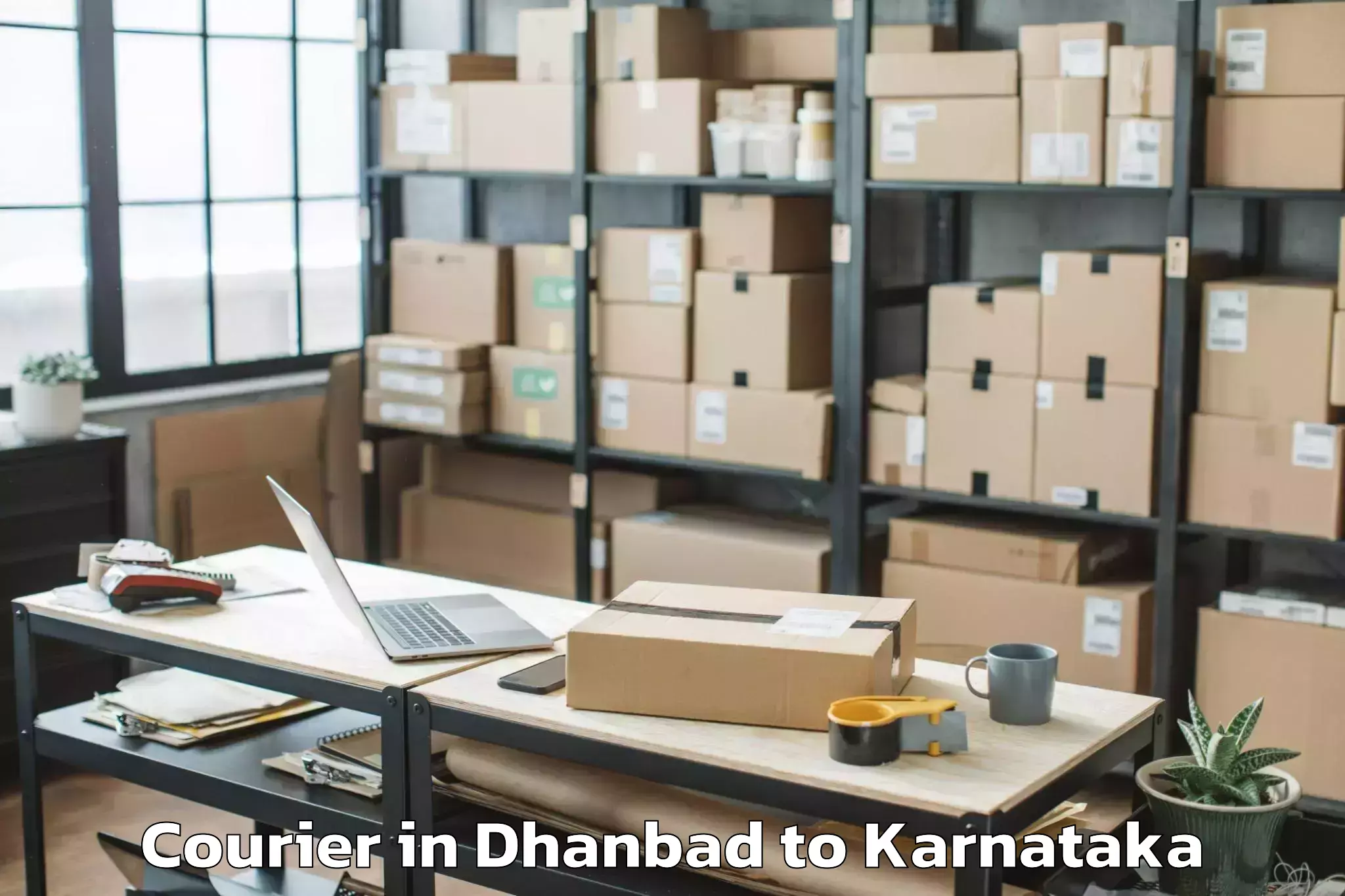 Dhanbad to Huliyar Courier